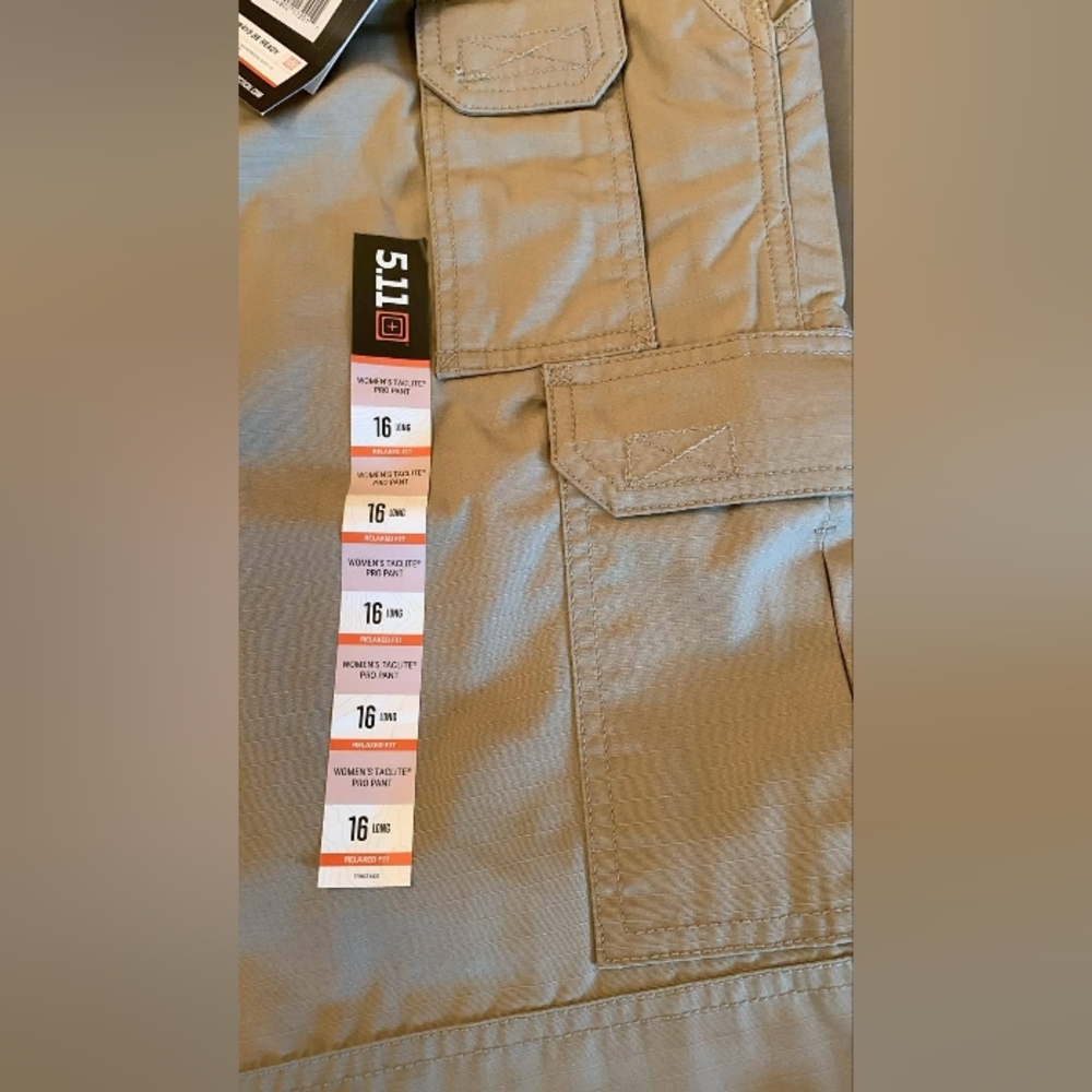 5.11 Tactical Women's Cargo Khaki Pants - Tan - Size 16 Long - Picture 5 of 11